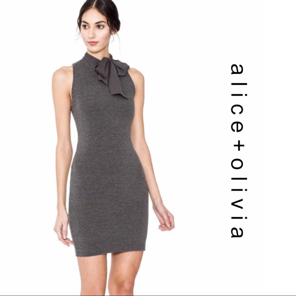 NWT Alice + Olivia Neck Tie Mini Dress - Picture 1 of 4